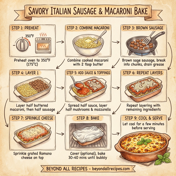 Savory Italian Sausage & Macaroni Bake instructions