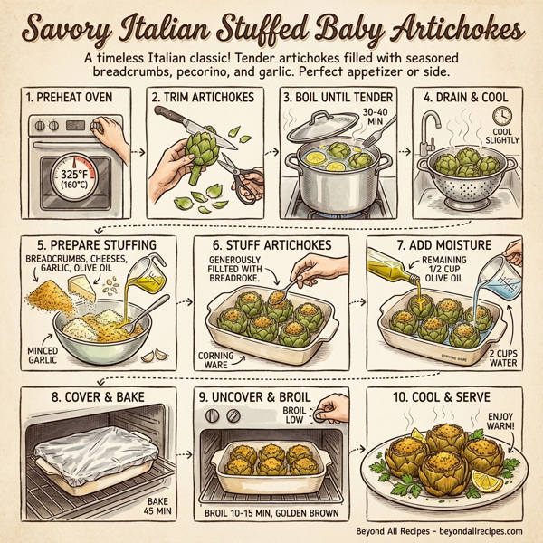 Savory Italian Stuffed Baby Artichokes instructions