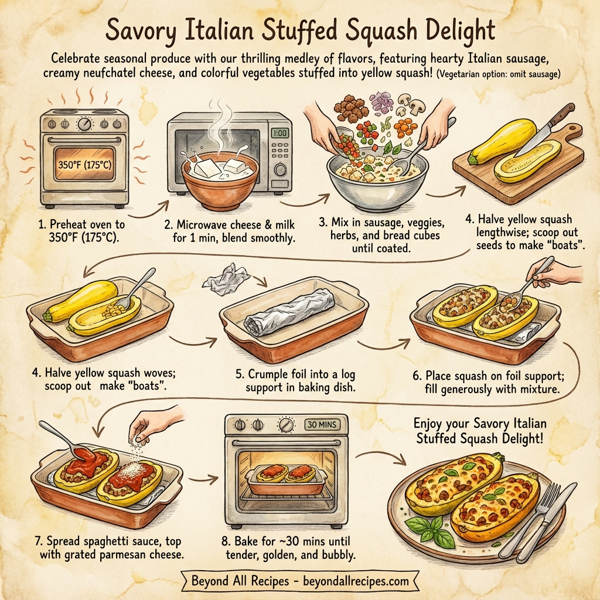 Savory Italian Stuffed Squash Delight instructions
