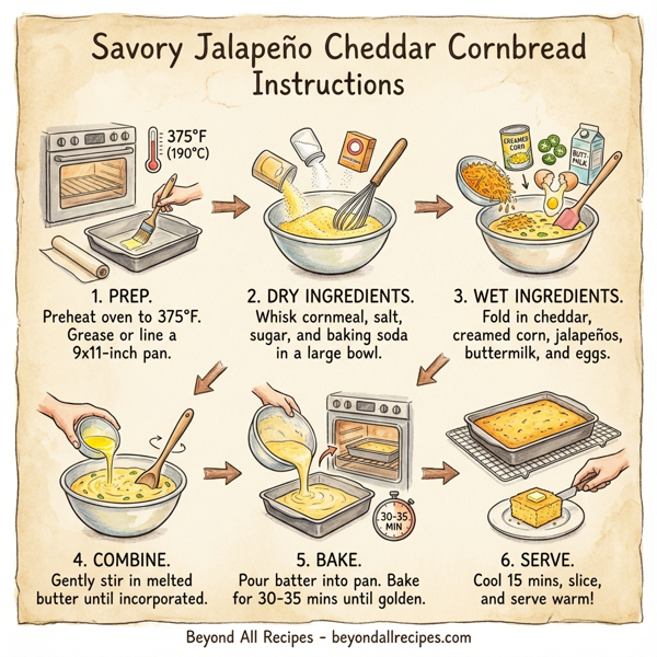 Savory Jalapeño Cheddar Cornbread instructions