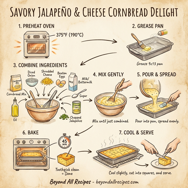 Savory Jalapeño & Cheese Cornbread Delight instructions