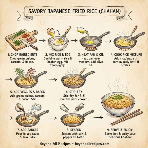 Savory Japanese Fried Rice (Chahan) instructions