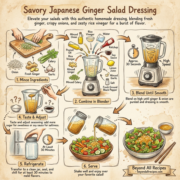 Savory Japanese Ginger Salad Dressing instructions