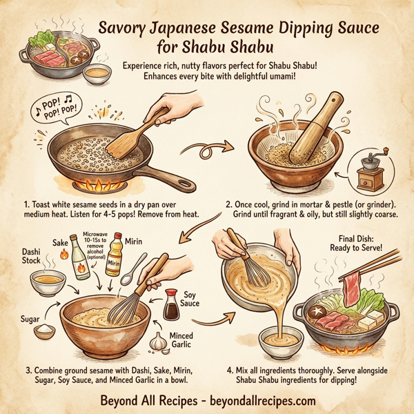 Savory Japanese Sesame Dipping Sauce for Shabu Shabu instructions