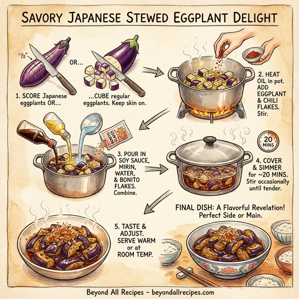 Savory Japanese Stewed Eggplant Delight instructions