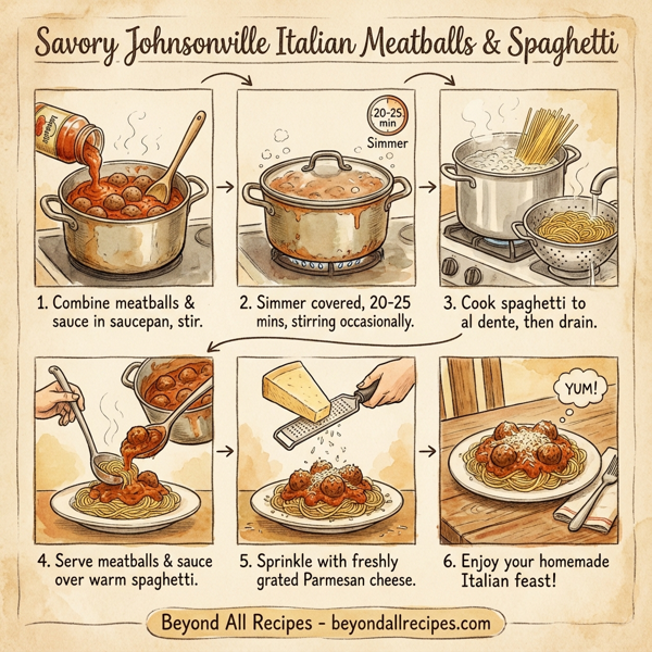 Savory Johnsonville Italian Meatballs & Spaghetti instructions