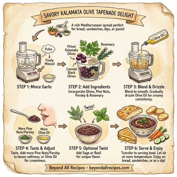Savory Kalamata Olive Tapenade Delight instructions