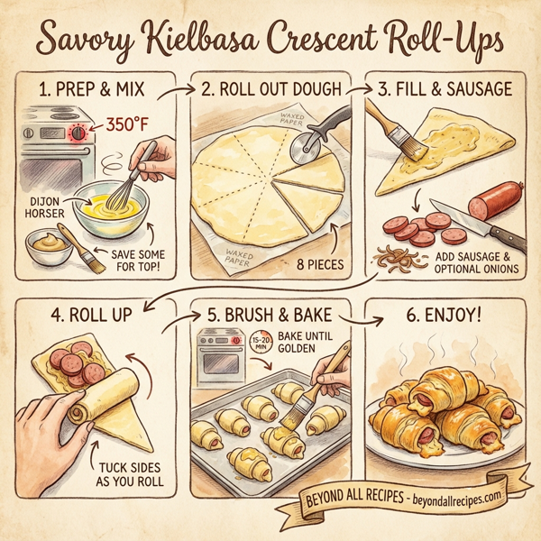 Savory Kielbasa Crescent Roll-Ups instructions