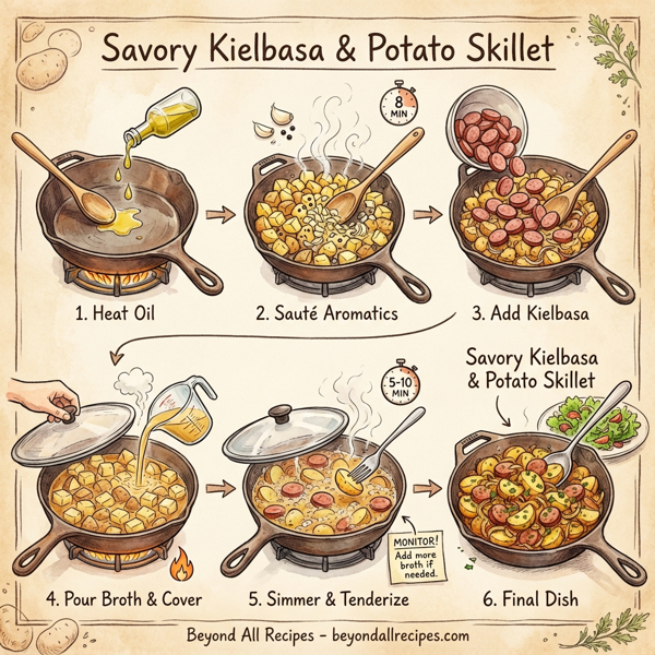 Savory Kielbasa and Potato Skillet instructions
