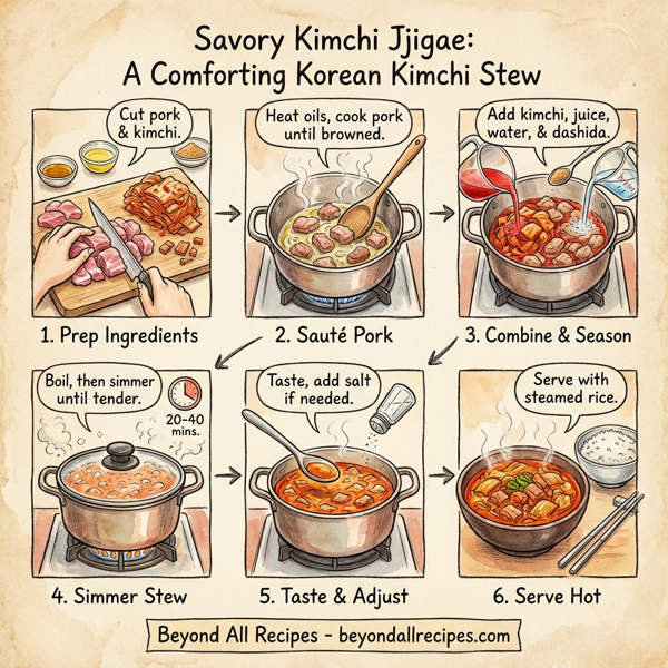 Savory Kimchi Jjigae: A Comforting Korean Kimchi Stew instructions