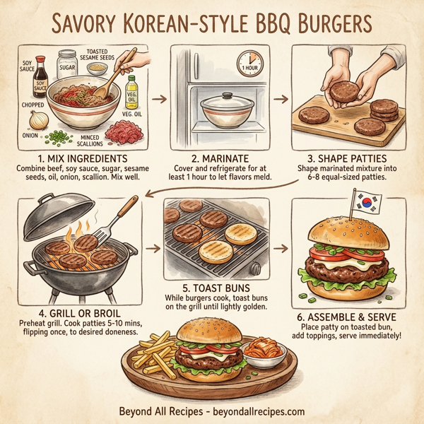 Savory Korean-Style BBQ Burgers instructions
