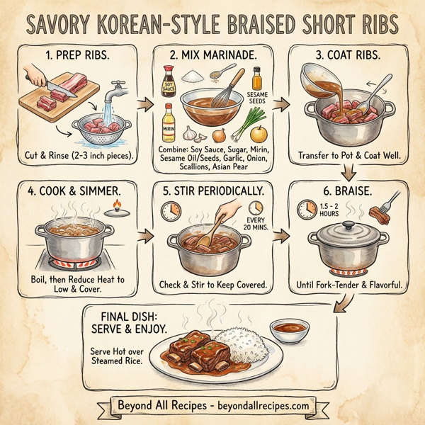Savory Korean-Style Braised Short Ribs instructions