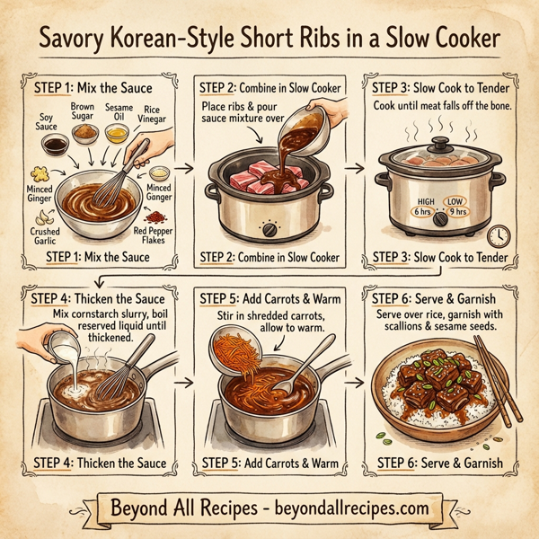 Savory Korean-Style Short Ribs in a Slow Cooker instructions