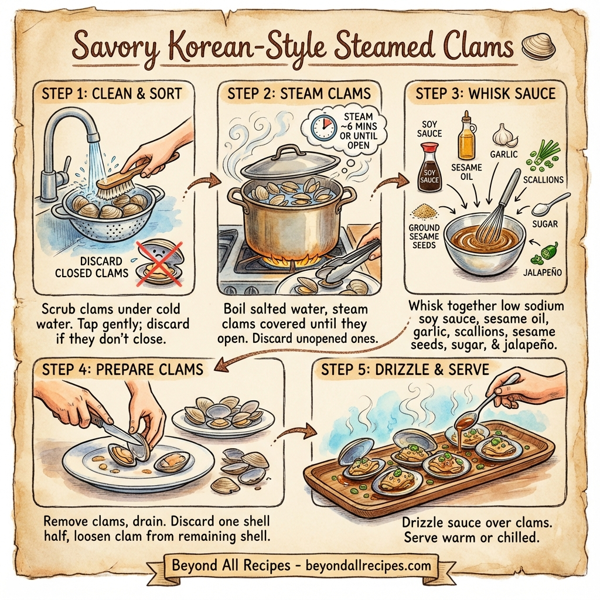 Savory Korean-Style Steamed Clams instructions