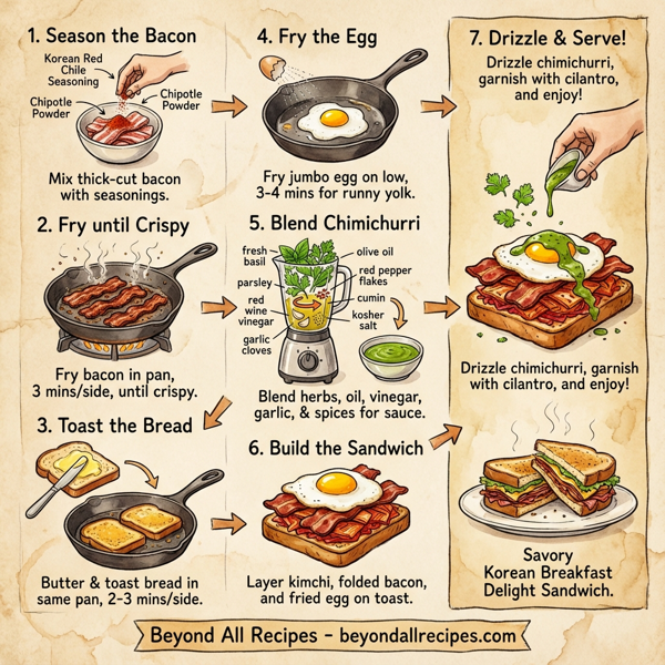 Savory Korean Breakfast Delight Sandwich instructions