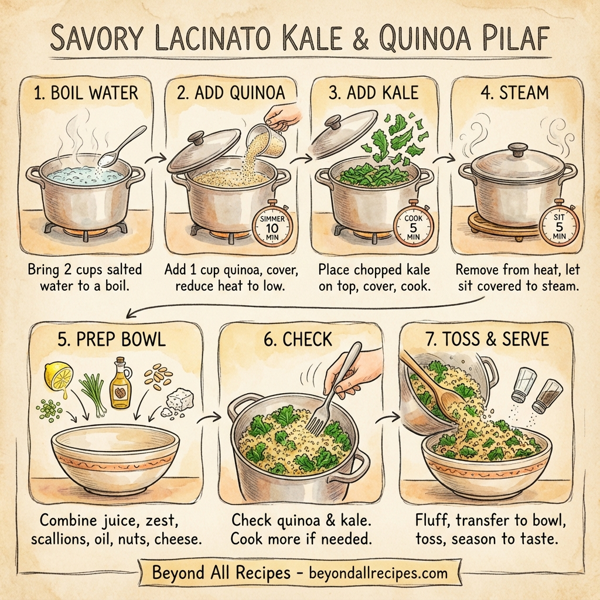 Savory Lacinato Kale & Quinoa Pilaf instructions