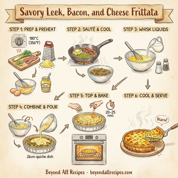 Savory Leek, Bacon, and Cheese Frittata instructions