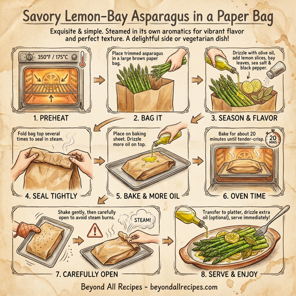 Savory Lemon-Bay Asparagus in a Paper Bag instructions