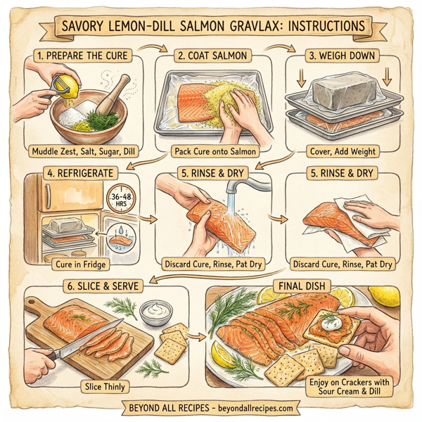 Savory Lemon-Dill Salmon Gravlax instructions