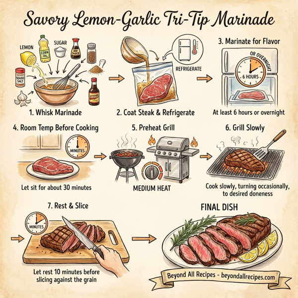 Savory Lemon-Garlic Tri-Tip Marinade instructions