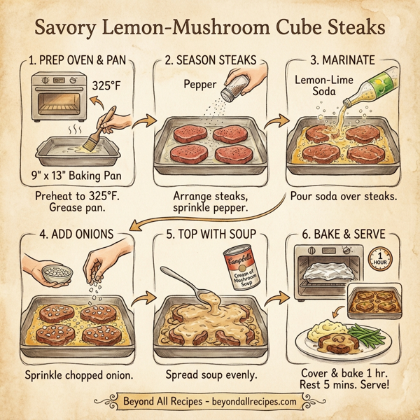 Savory Lemon-Mushroom Cube Steaks instructions