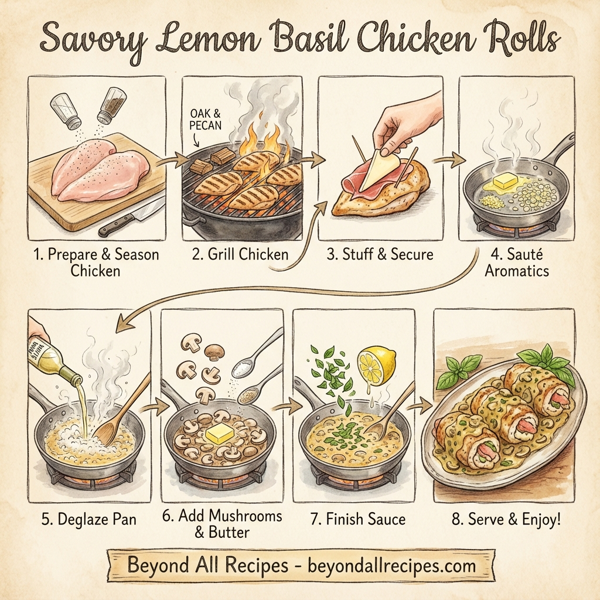 Savory Lemon Basil Chicken Rolls instructions