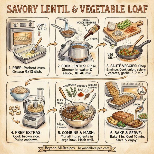 Savory Lentil & Vegetable Loaf instructions