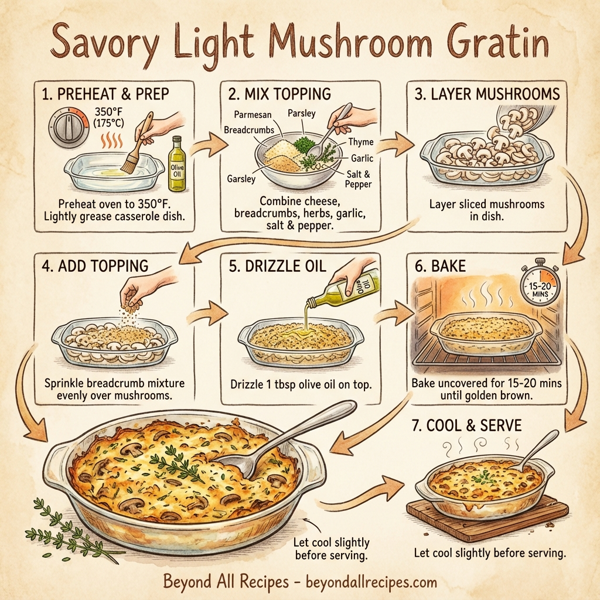 Savory Light Mushroom Gratin instructions