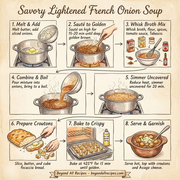 Savory Lightened French Onion Soup instructions