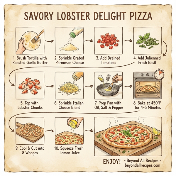 Savory Lobster Delight Pizza instructions