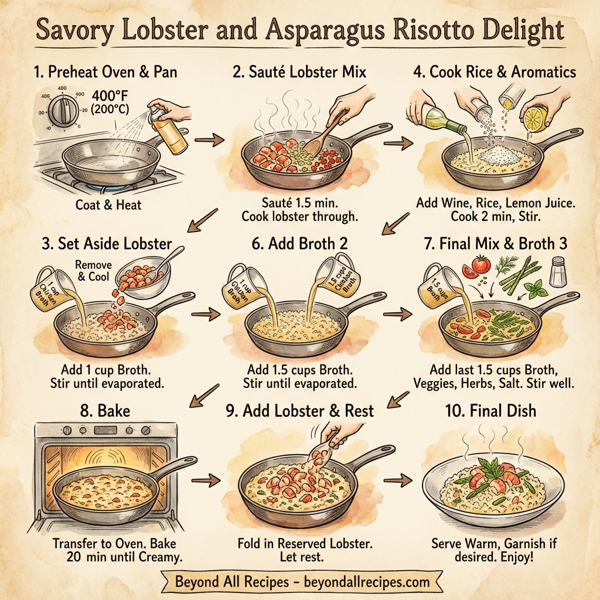 Savory Lobster and Asparagus Risotto Delight instructions