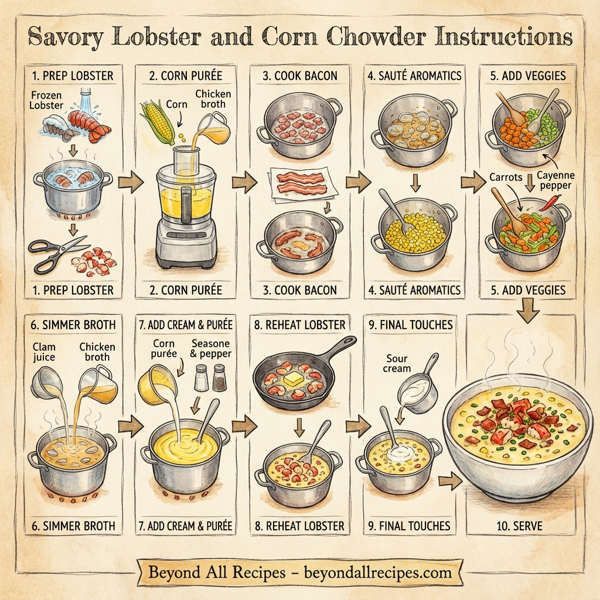 Savory Lobster and Corn Chowder instructions