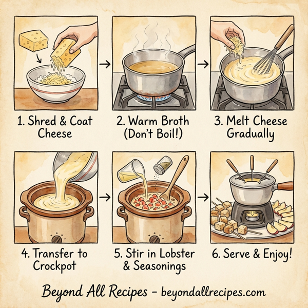 Savory Lobster and Jarlsberg Cheese Fondue instructions