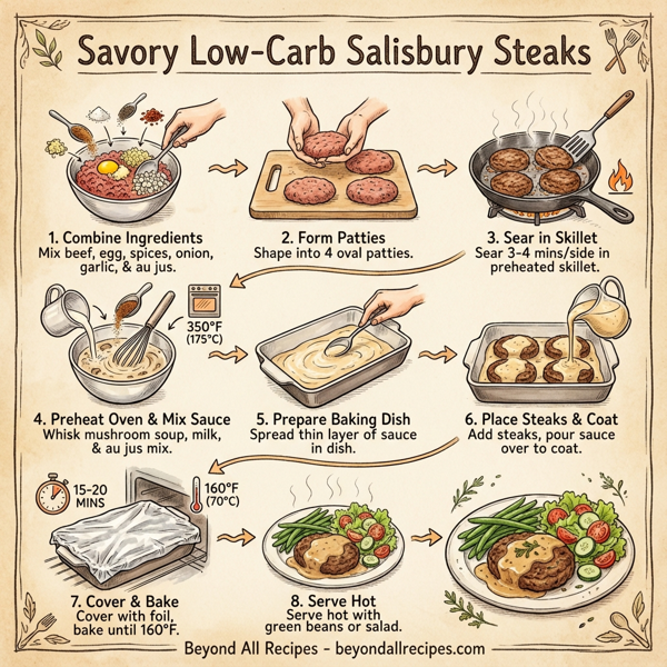 Savory Low-Carb Salisbury Steaks instructions