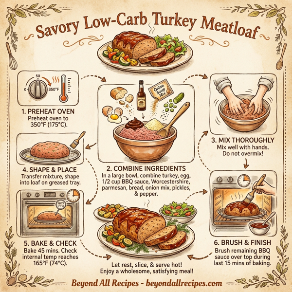 Savory Low-Carb Turkey Meatloaf instructions