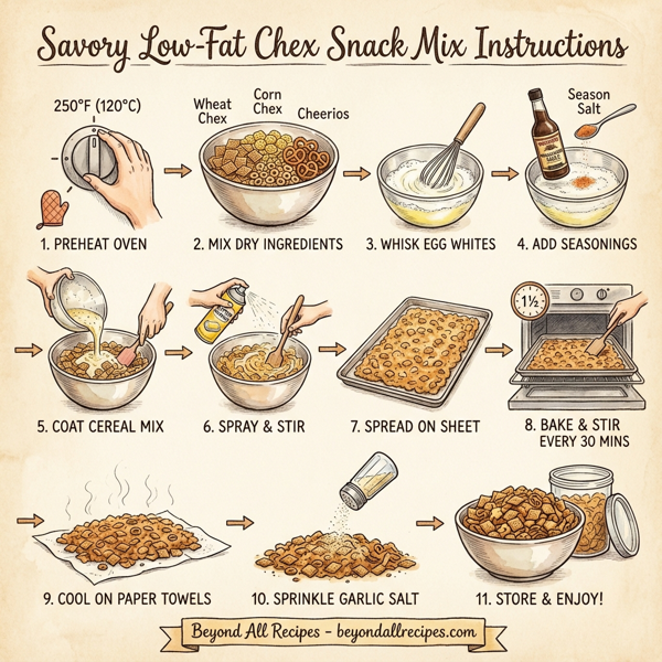 Savory Low-Fat Chex Snack Mix instructions