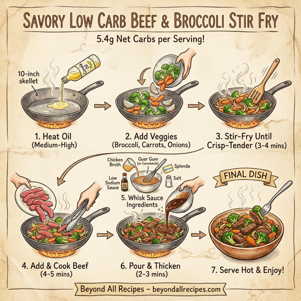 Savory Low Carb Beef and Broccoli Stir Fry instructions