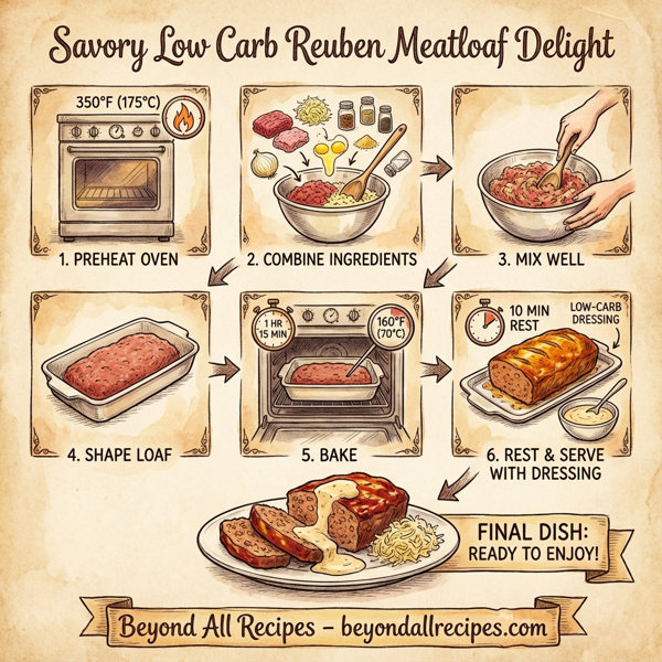 Savory Low Carb Reuben Meatloaf Delight instructions