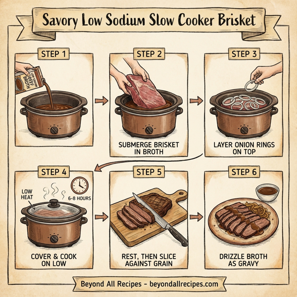 Savory Low Sodium Slow Cooker Brisket instructions