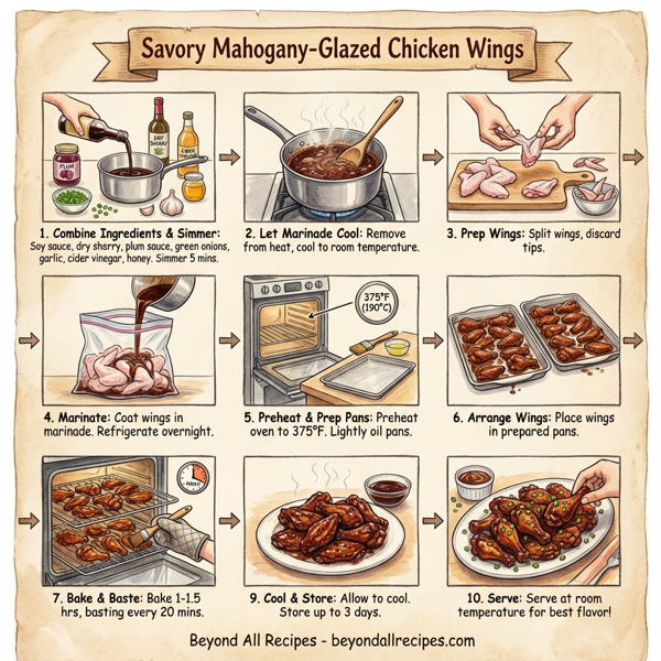 Savory Mahogany-Glazed Chicken Wings instructions