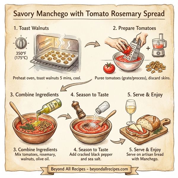 Savory Manchego with Tomato Rosemary Spread instructions