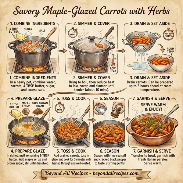 Savory Maple-Glazed Carrots with Herbs instructions