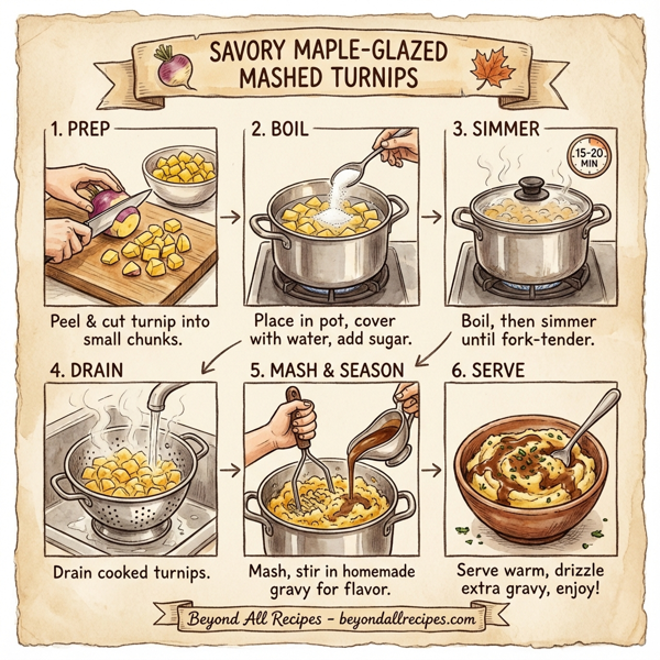 Savory Maple-Glazed Mashed Turnips instructions