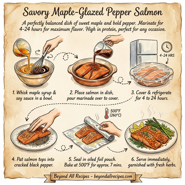 Savory Maple-Glazed Pepper Salmon instructions
