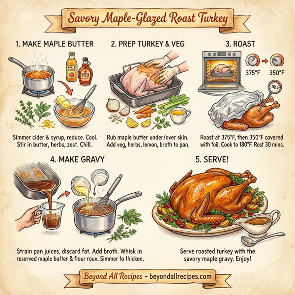 Savory Maple-Glazed Roast Turkey instructions