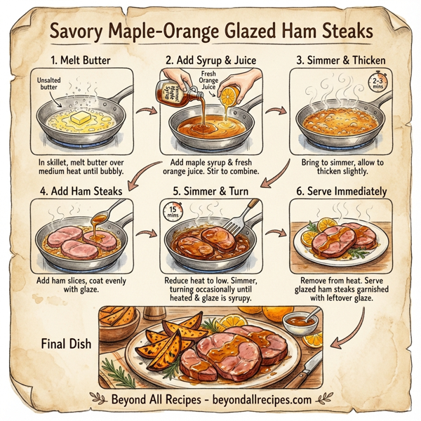 Savory Maple-Orange Glazed Ham Steaks instructions