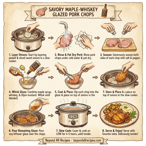 Savory Maple-Whiskey Glazed Pork Chops instructions