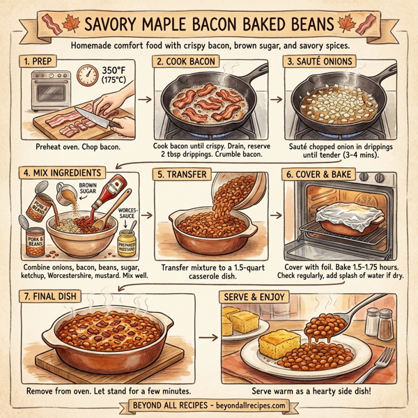 Savory Maple Bacon Baked Beans instructions