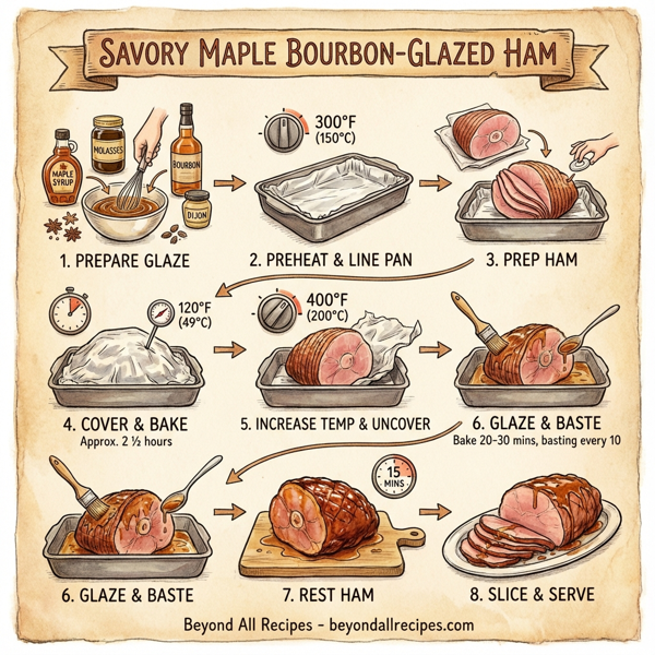 Savory Maple Bourbon-Glazed Ham instructions
