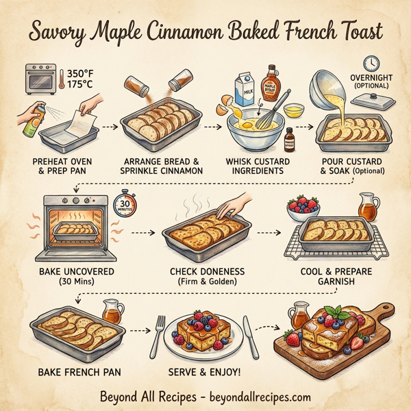 Savory Maple Cinnamon Baked French Toast instructions